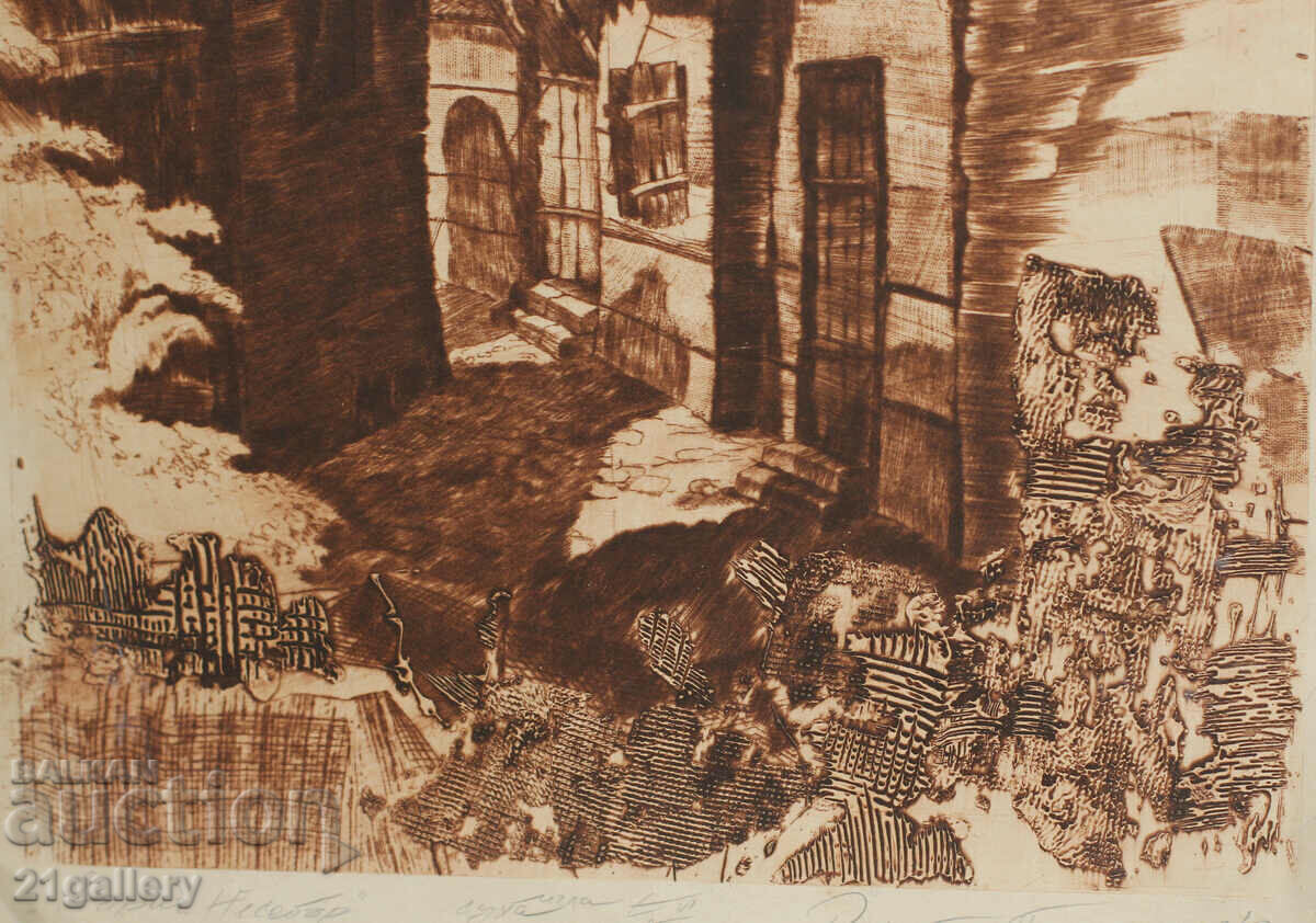 Dimitar Popgeorgiev (1960) graphics Old Nessebar 1989 - 5 Dimitar Popgeorgiev (1960) graphics Old Nessebar 1989 - 5