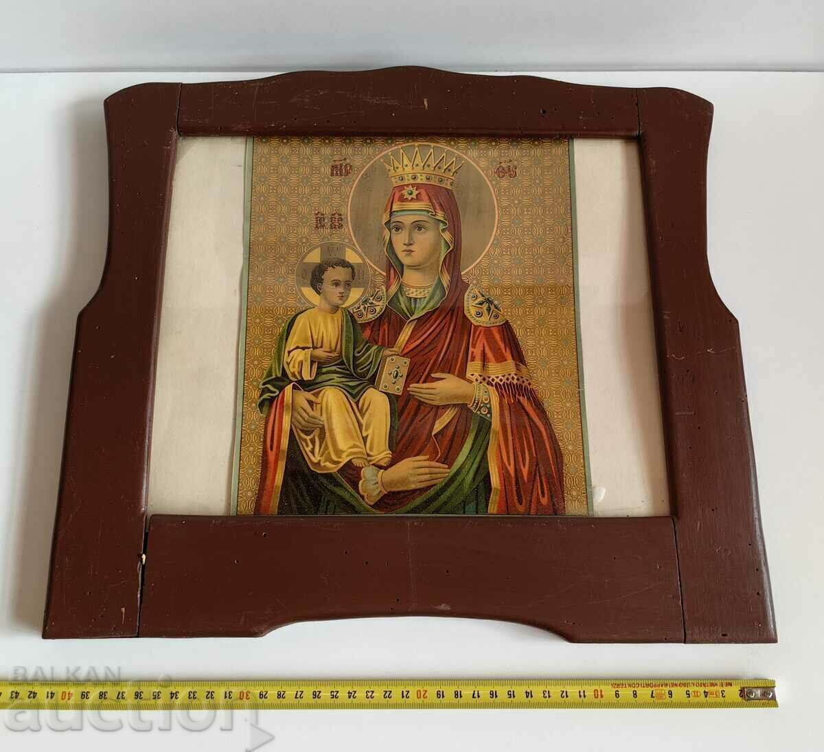 . 19TH CENTURY LARGE RELIGIOUS CHURCH LITHOGRAPH THE VIRGIN - 5 . 19TH CENTURY LARGE RELIGIOUS CHURCH LITHOGRAPH THE VIRGIN - 5