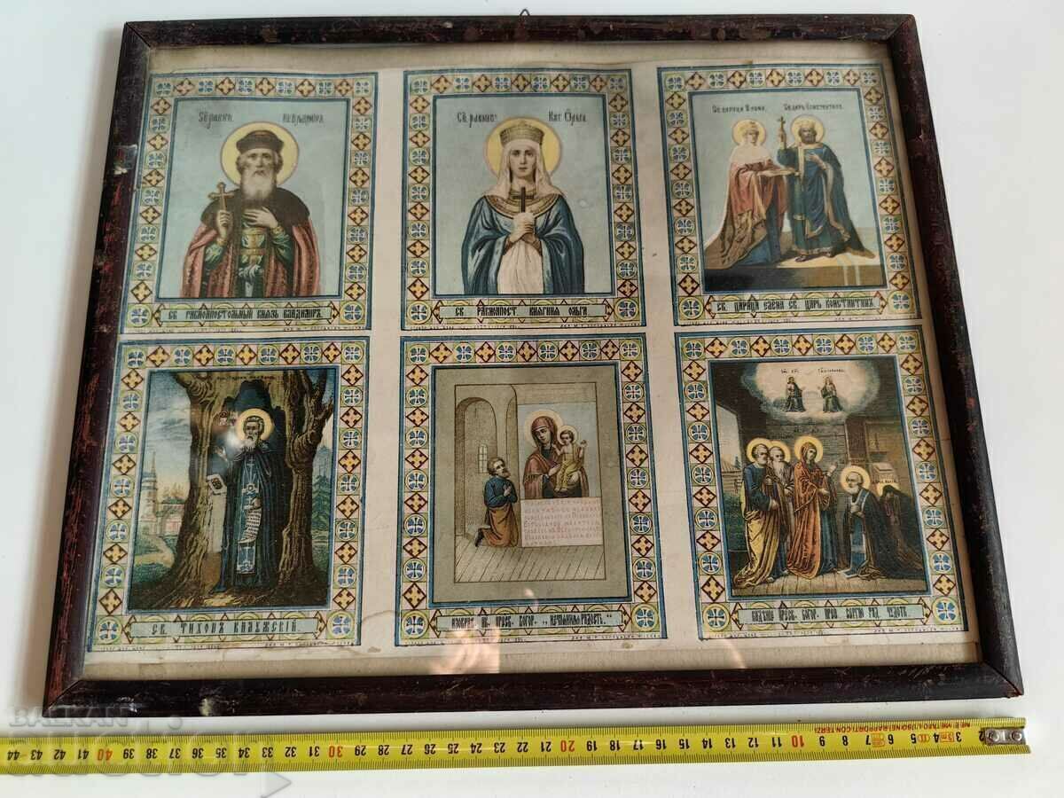 LARGE RELIGIOUS CHURCH LITHOGRAPH SAINTS SAINTS SAINTS - 5 LARGE RELIGIOUS CHURCH LITHOGRAPH SAINTS SAINTS SAINTS - 5