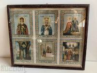 . LARGE RELIGIOUS CHURCH LITHOGRAPH SAINTS