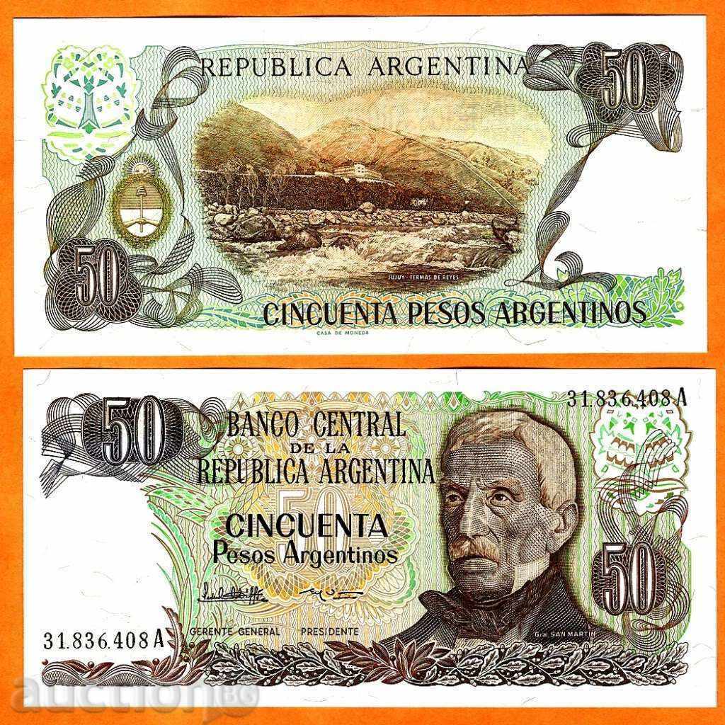 LICITAȚII ZORBA ARGENTINA 50 PESOS 1983 1985 UNC