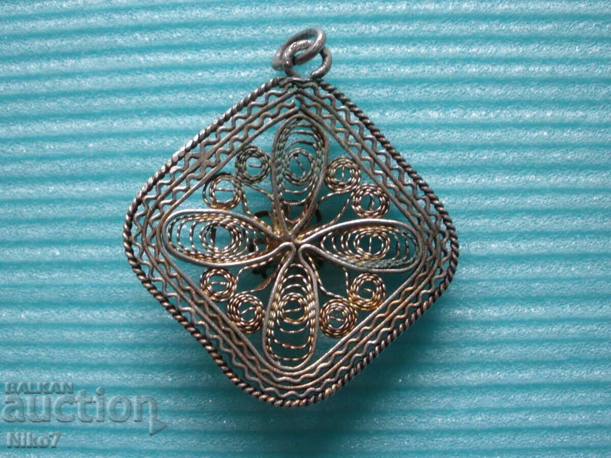 Delivery of Old, silver pendant (medallion) - filigree. Delivery of Old, silver pendant (medallion) - filigree.