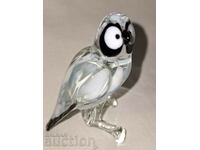 Small glass figure owl owl