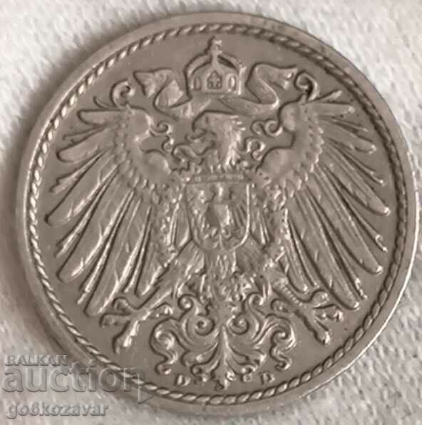 Germany 5 Pfennig 1909 with price 1.60 BGN | € 0.82