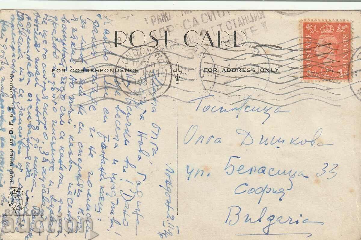 England 1948 - PK - view from London traveled with price 1.20 BGN | € 0.61