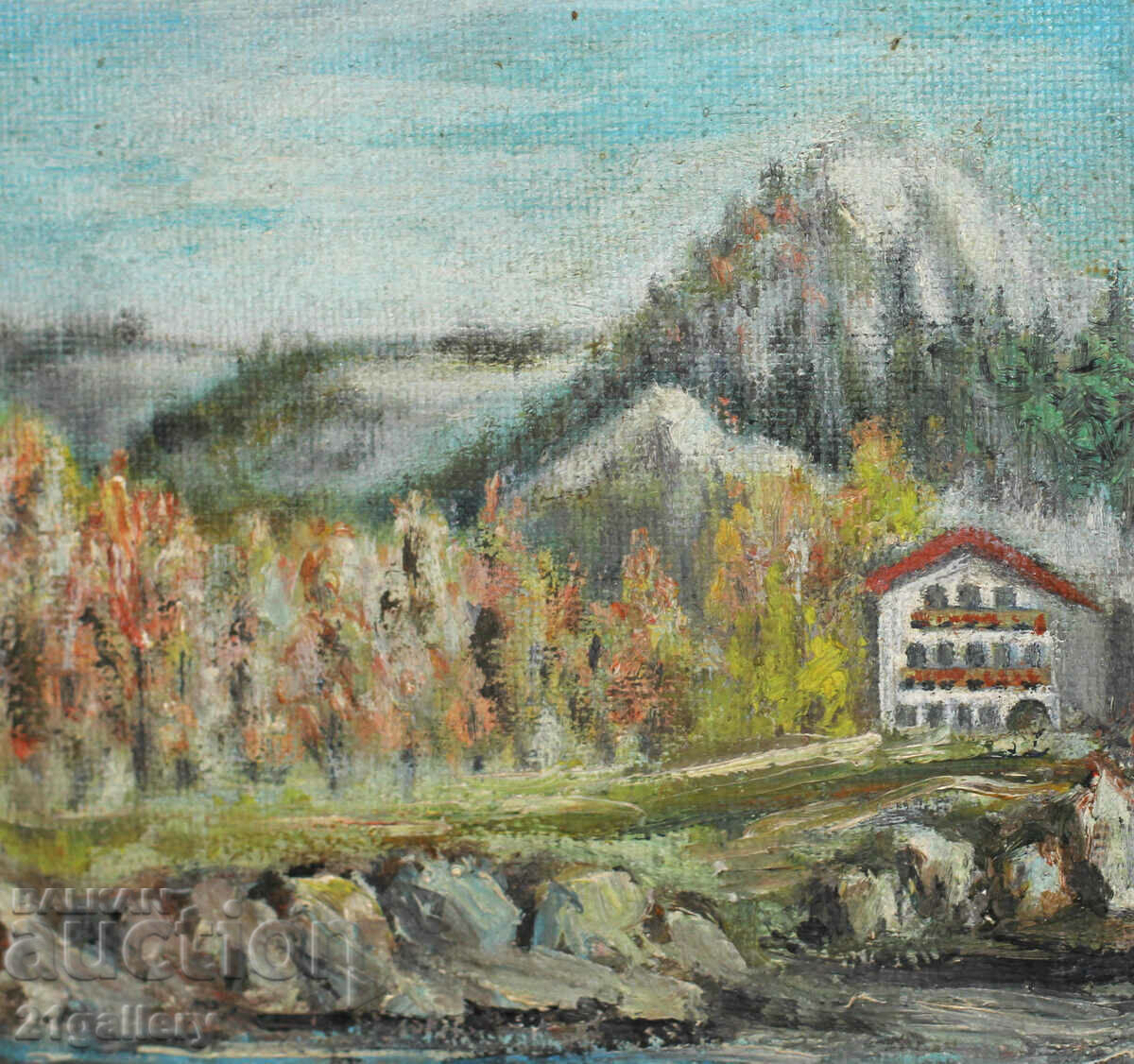 Auction D. Hadjiev Rural landscape, oil paints, signed Auction D. Hadjiev Rural landscape, oil paints, signed