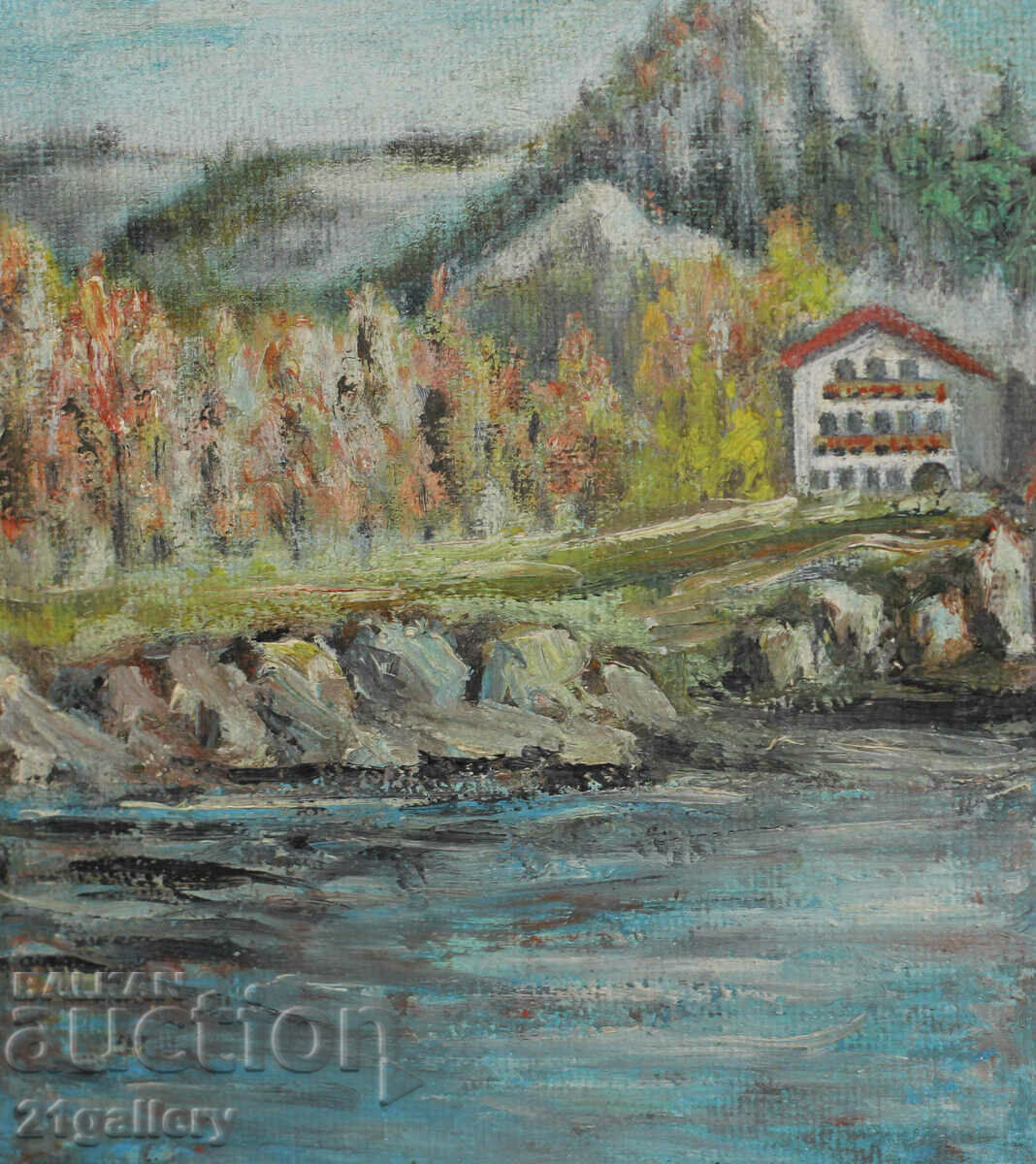 D. Hadjiev Rural landscape, oil paints, signed - 5 D. Hadjiev Rural landscape, oil paints, signed - 5