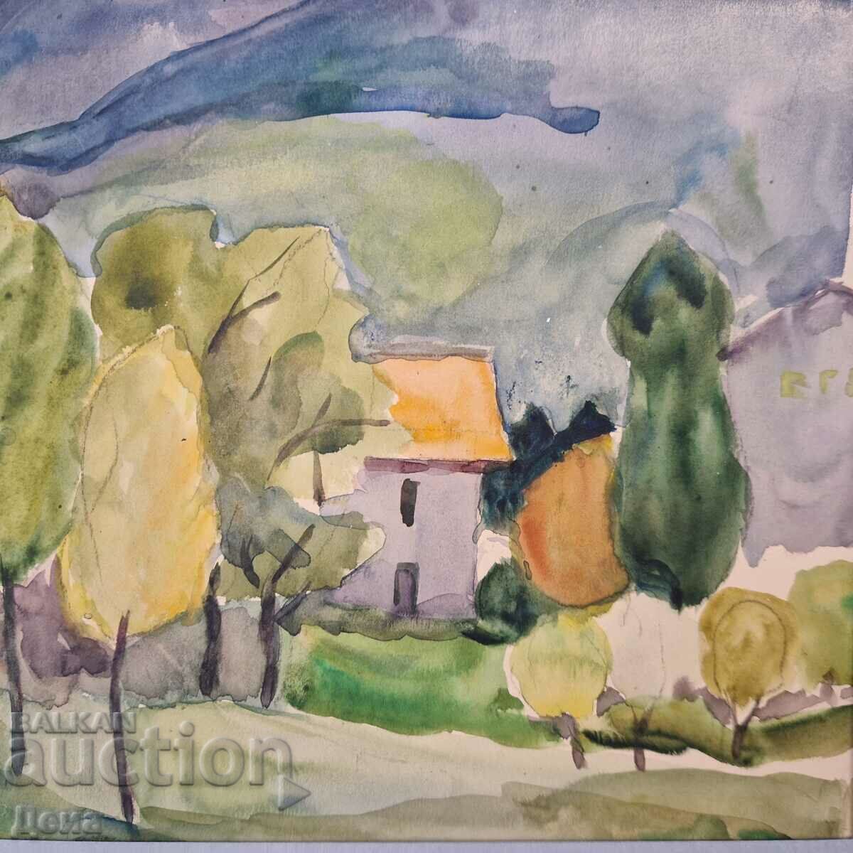 Delivery of Yordanka Karamalakova watercolor 1990