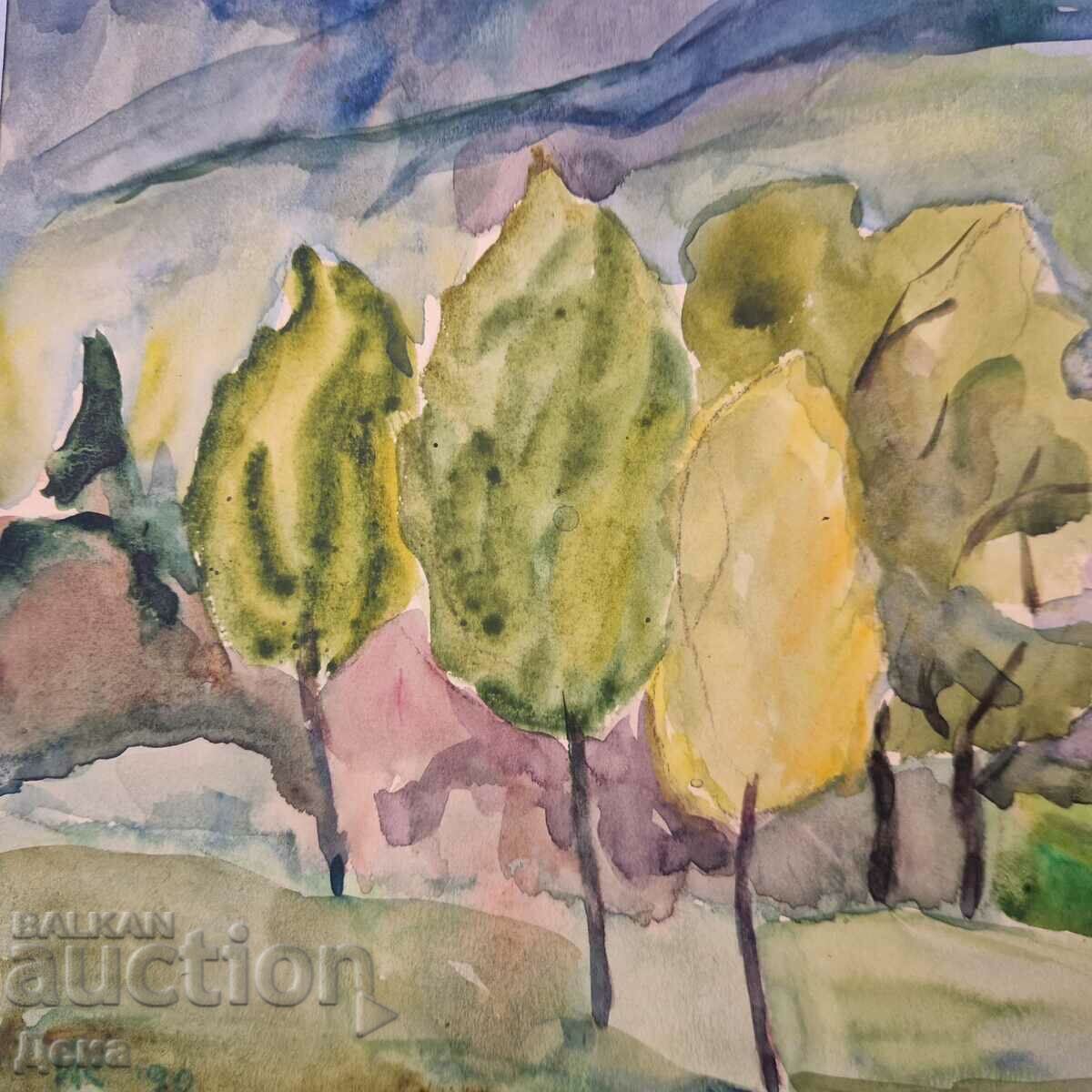 Yordanka Karamalakova watercolor 1990 - 5