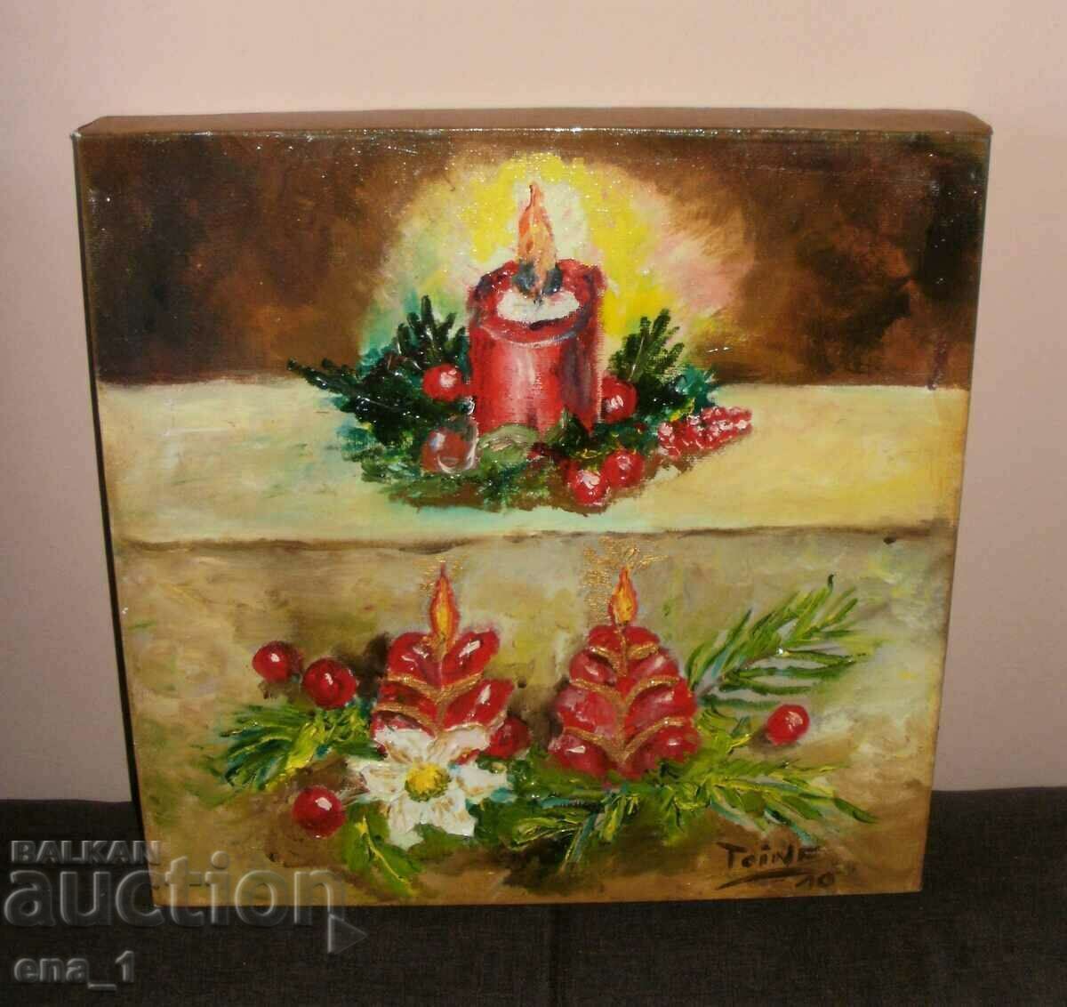 Зимна приказка - лот от 2 красиви коледни картини с цена 24.99 лв. | € 12.78