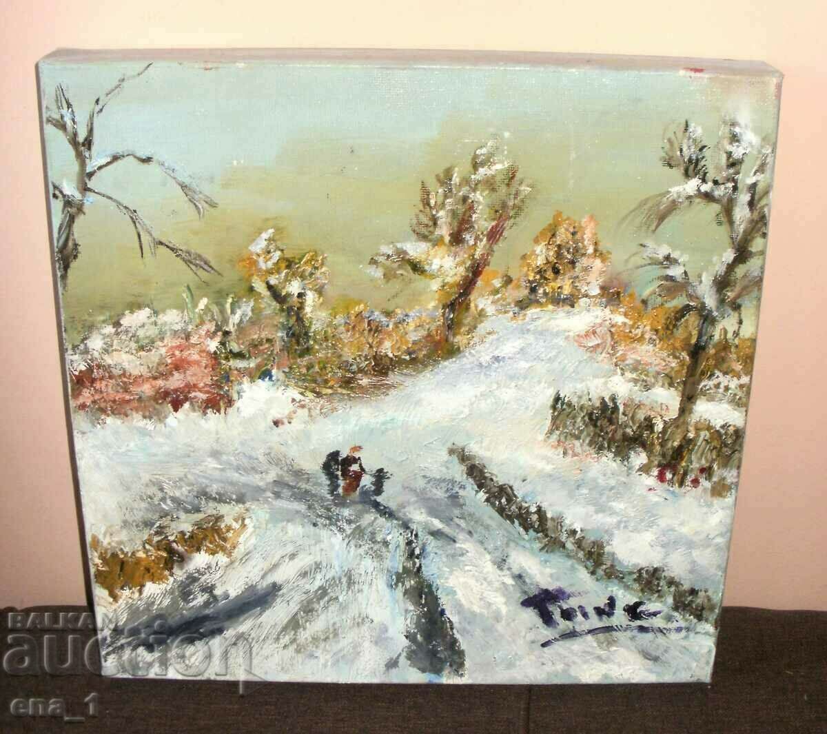 Аукцион Зимна приказка - лот от 2 красиви коледни картини