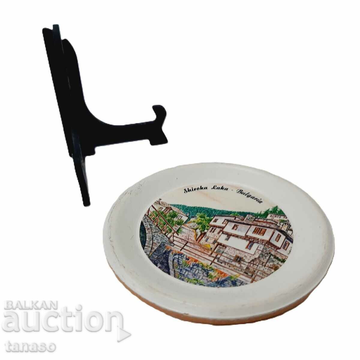Small ceramic saucer, "Broad bow" with stand(11.5) - 6