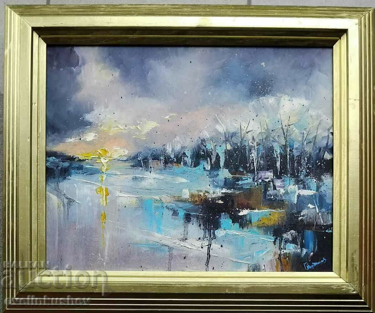 Oil painting "Icy sunrise" Georgi Yordanov