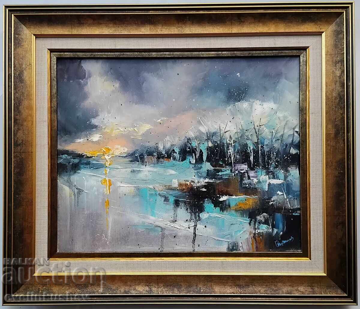 Oil painting "Icy sunrise" Georgi Yordanov Oil painting "Icy sunrise" Georgi Yordanov