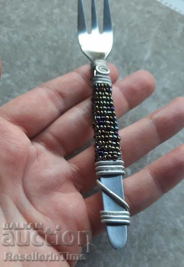 New fork with handmade bead decoration with price 3.00 BGN | € 1.53 New fork with handmade bead decoration with price 3.00 BGN | € 1.53
