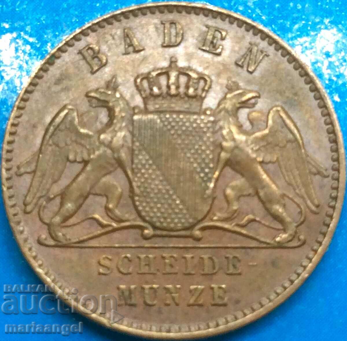 1 Χάλκινο νόμισμα Kreuzer 1869 Baden Germany