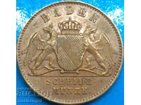 1 Χάλκινο νόμισμα Kreuzer 1869 Baden Germany