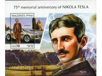 2018 Maldive. 75 de ani de la moartea lui Nikola Tesla, 1856-1943.