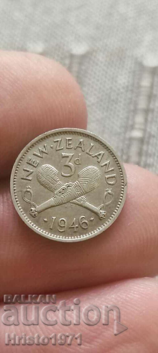 3 πένες 1946 Νέα Ζηλανδία με τιμή € 8.50 | 16.62 BGN