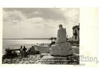 Old postcard - Pomorie, Monument to Yavorov