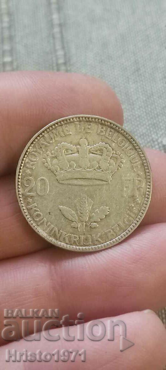 20 франка 1935 с цена € 25.00 | 48.90 лв.