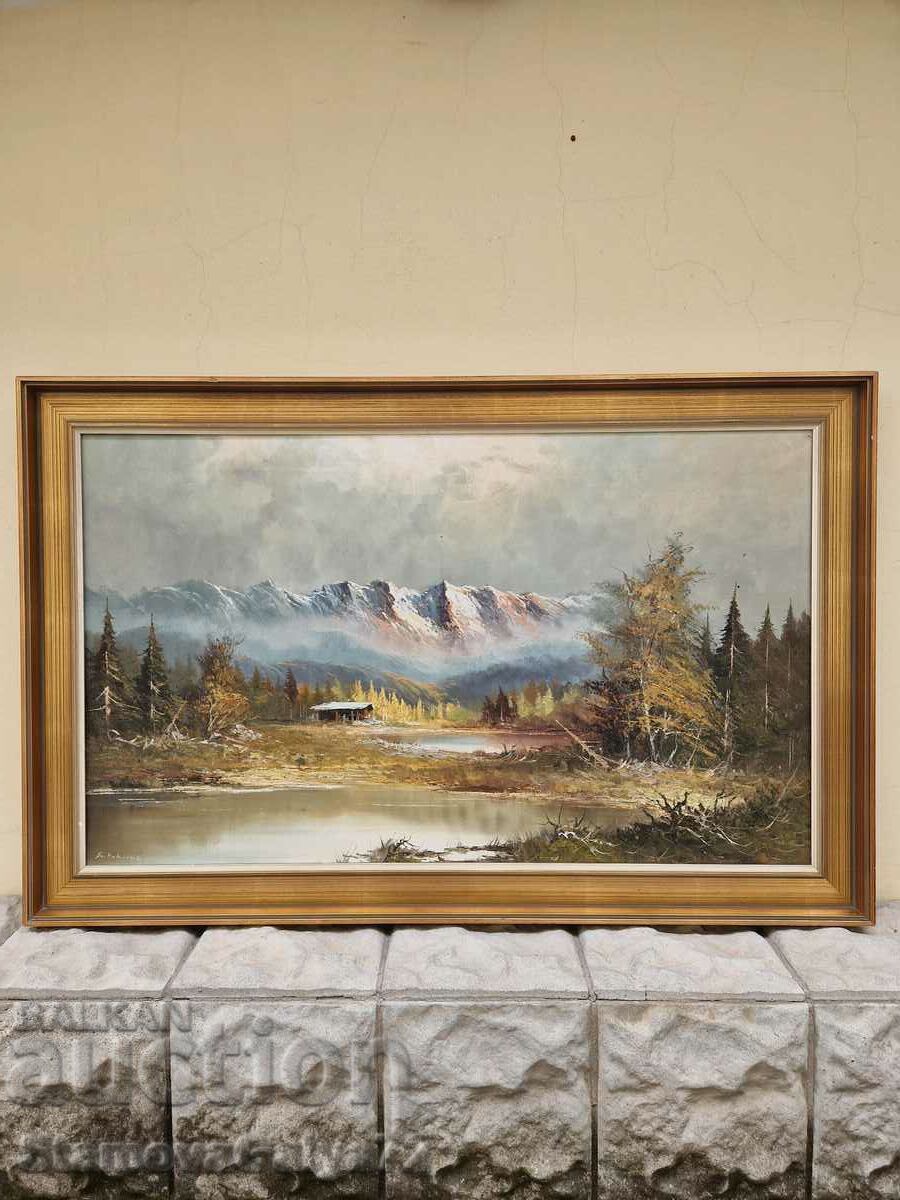 Large antique oil on canvas painting with price 388.00 BGN | € 198.38 Large antique oil on canvas painting with price 388.00 BGN | € 198.38
