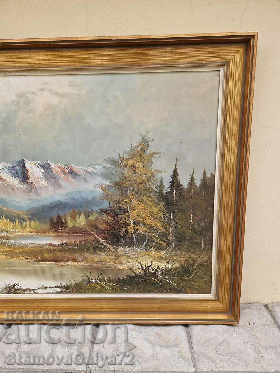 Delivery of Large antique oil on canvas painting Delivery of Large antique oil on canvas painting