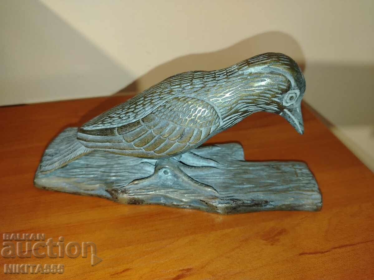 Old bronze door knocker - Woodpecker - 5 Old bronze door knocker - Woodpecker - 5