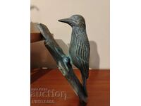 Old bronze door knocker - Woodpecker