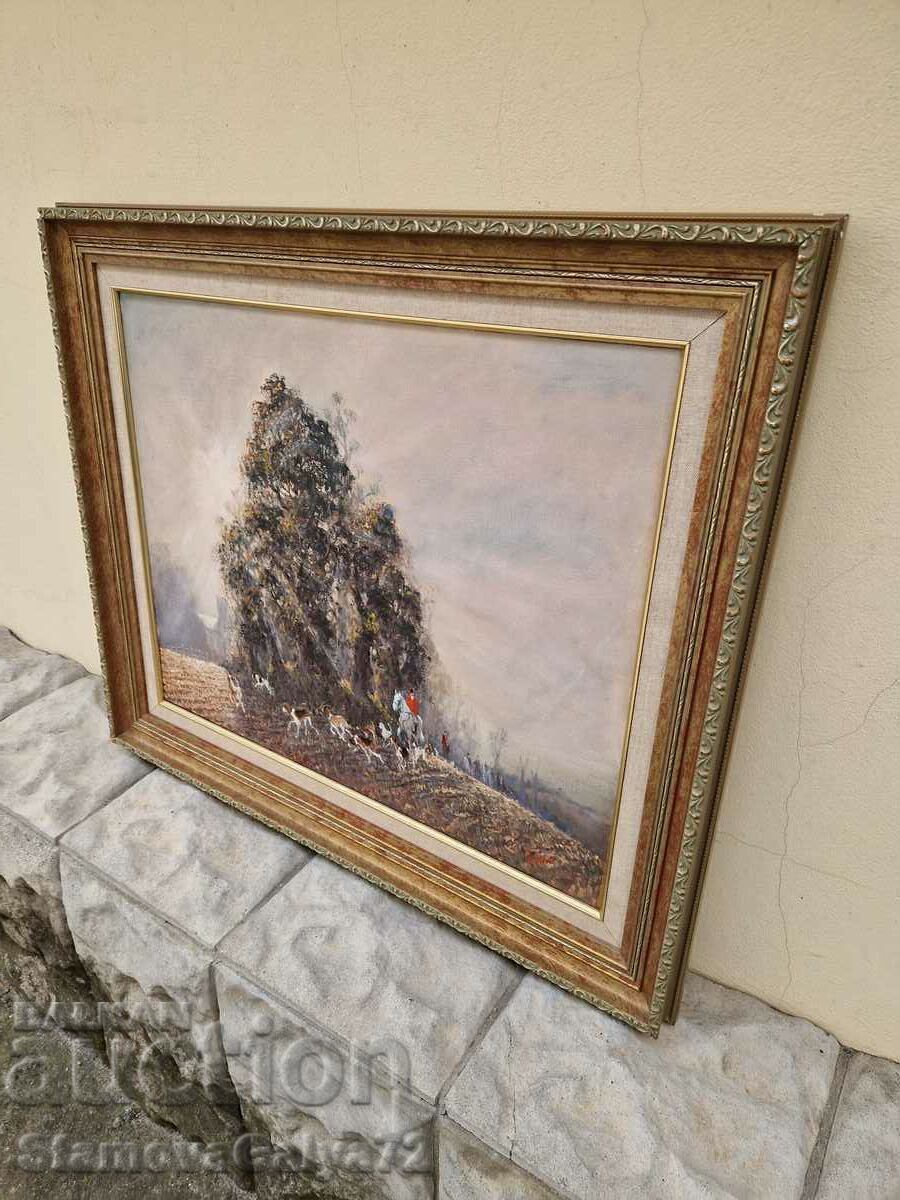 Very good oil on canvas painting - 6