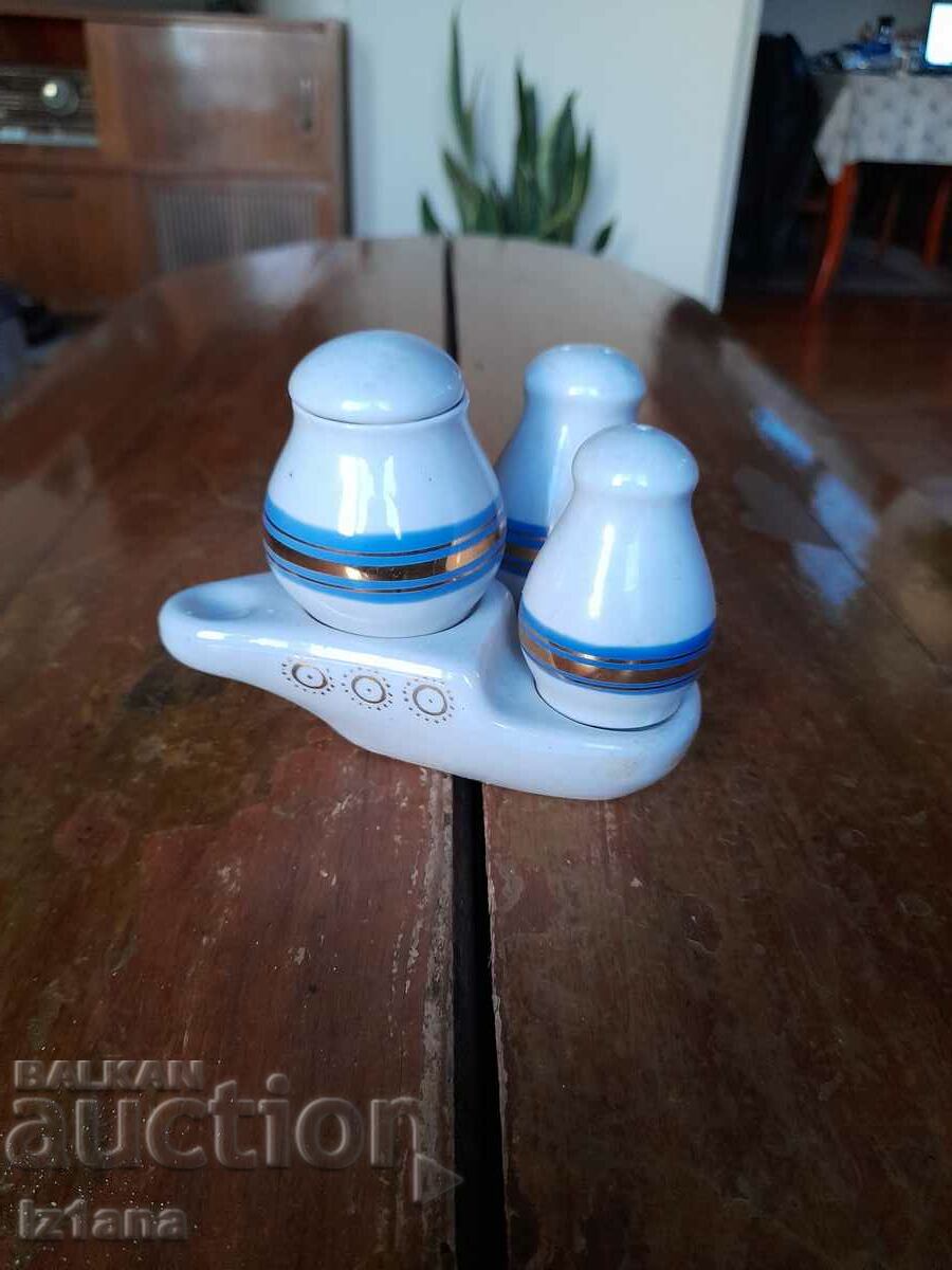 Old porcelain salt shaker, salt shakers with price 55.00 BGN | € 28.12