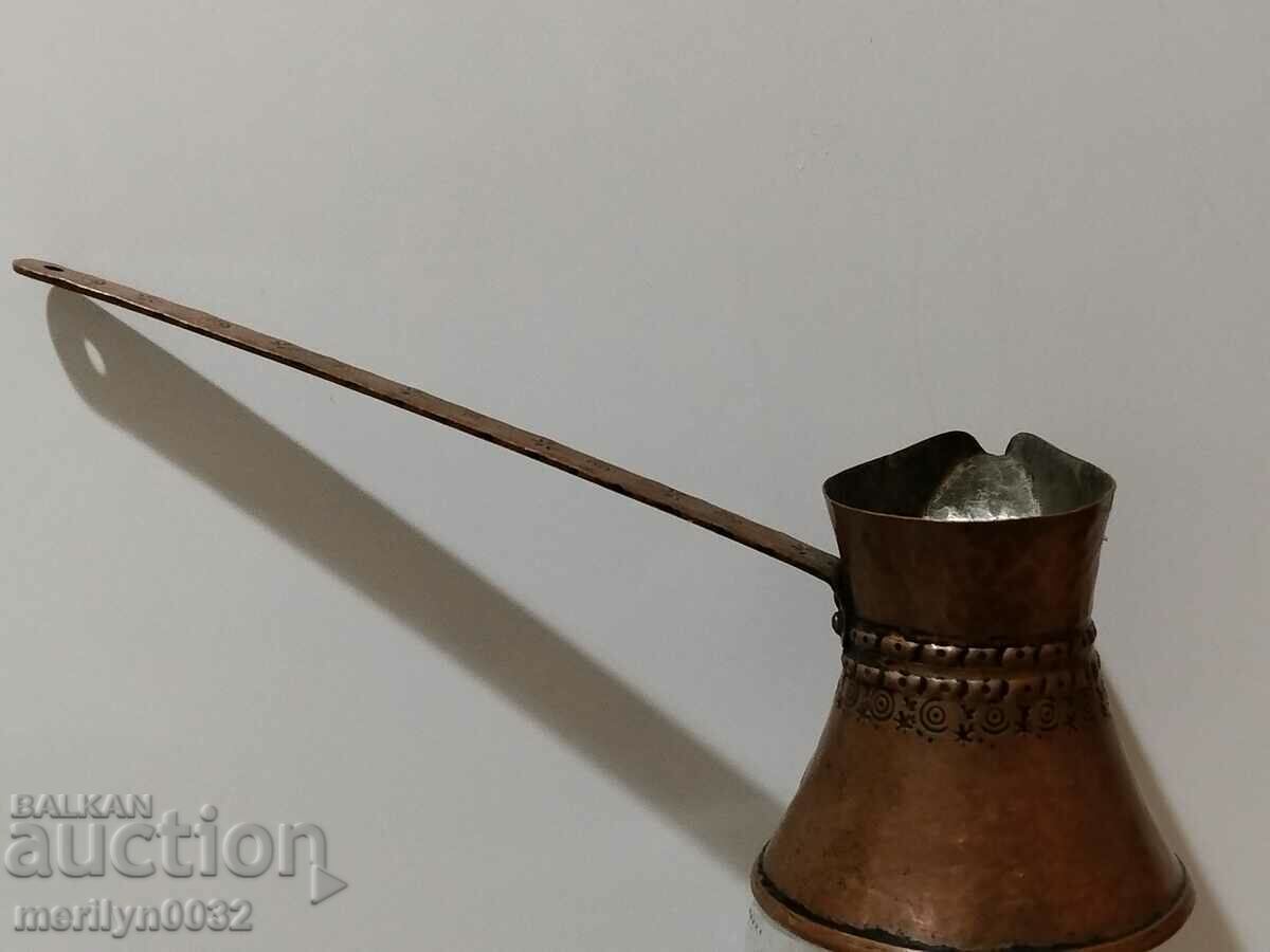 Old tinned copper cezve, coffee pot, copper, copper vessel - 5