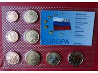 Russia-SET 2007 of 8 trial euro coins