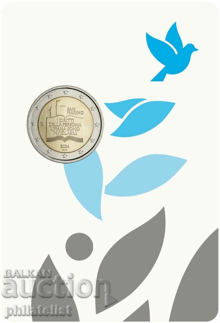 San Marino 2024 - 2 euros - 50 years decl. + Domenico Ghirlandaio - 5 San Marino 2024 - 2 euros - 50 years decl. + Domenico Ghirlandaio - 5