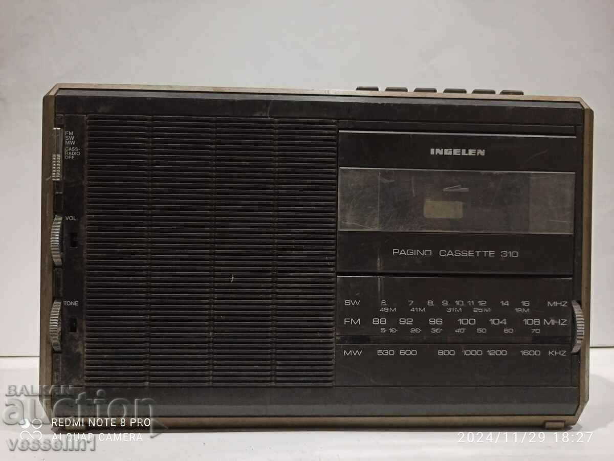 Old INGELEN pagino cassette 310 radio cassette player Old INGELEN pagino cassette 310 radio cassette player