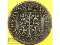 France 2 liards 1609 Carlo Gonzaga 25mm - quite rare