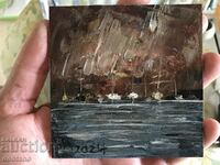 Anton Yordanov-Original-Small landscape oil painting-Boats