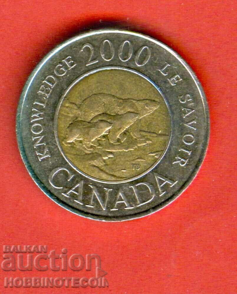 CANADA CANADA 2 $ emisiune - emisiune 2000 - URȘI ALBI BIMETAL