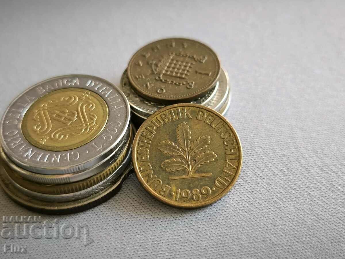 Coin - Germany - 10 Pfennig | 1989; series F with price 0.85 BGN | € 0.43 Coin - Germany - 10 Pfennig | 1989; series F with price 0.85 BGN | € 0.43