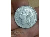 Coin 1933 5 franc rare coin