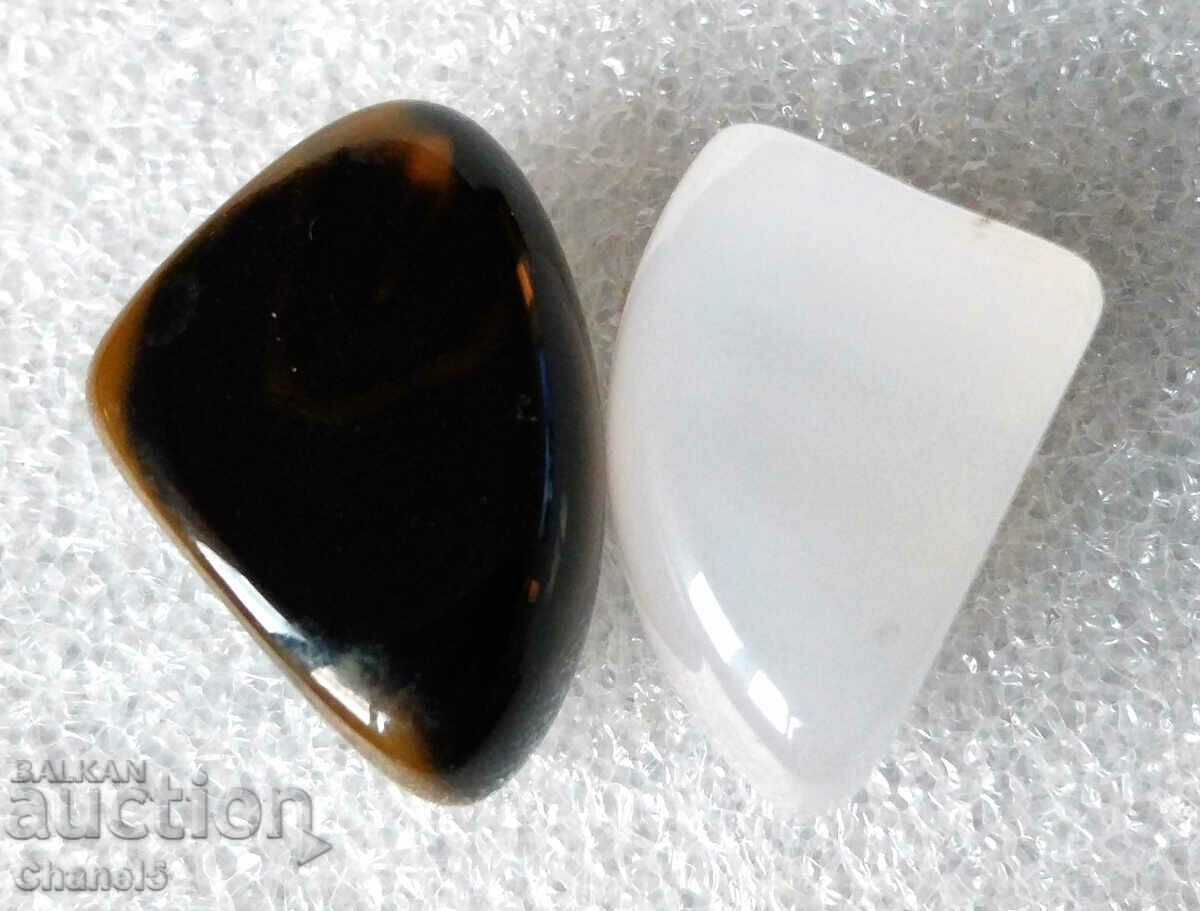 NATURAL ONYX, YIN and YANG PAIR - 80,70 καράτια (547)