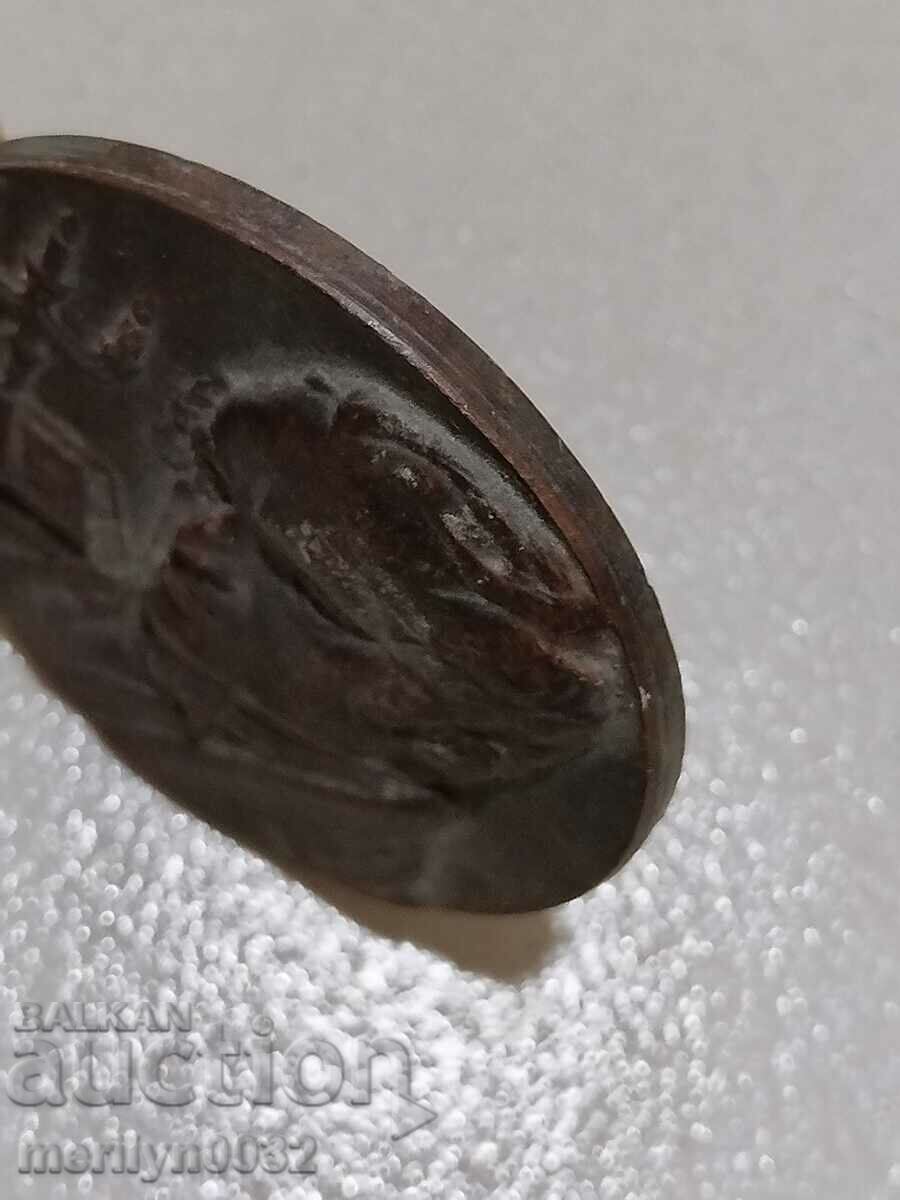 Auction Bronze plaque Vasil Aprilov medal sign NRB Auction Bronze plaque Vasil Aprilov medal sign NRB