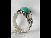 Silver ring with turquoise