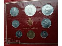 Vatican-SET 1974 of 8 coins-500 lira are silver