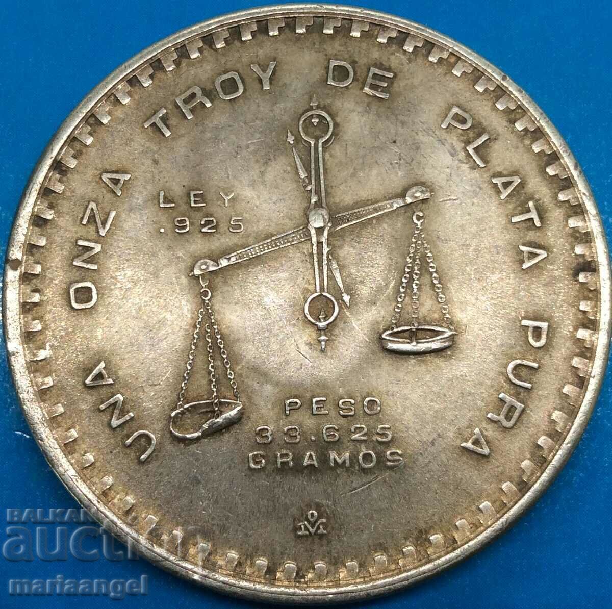 Mexico 1980 1 Peso 1 Oz Troy Silver 33,73g Silver Patina