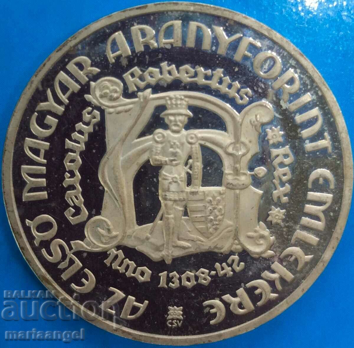 Ungaria 1978 20 florini BP - Budapesta 28.28g PROOF UNC