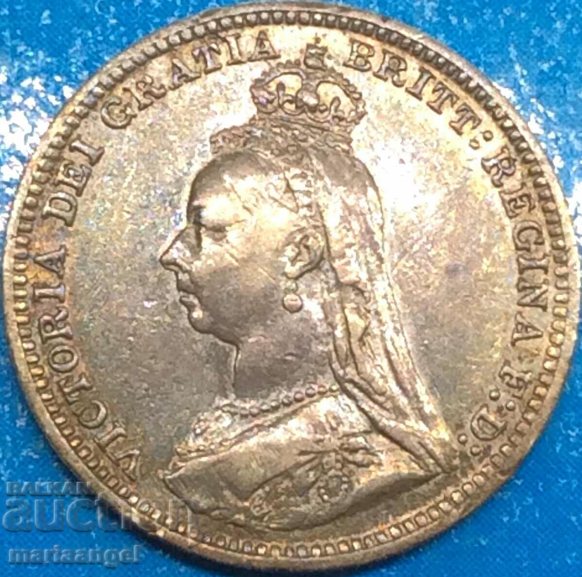 Great Britain 3 Pence 1891 Victoria Silver