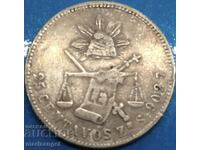 Mexic 1882 25 centavos Tzacatecas 6,67g argint