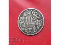 Switzerland-1 franc 1877