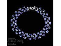 SILVER BRACELET WITH TANZANITE (TANZANIA)